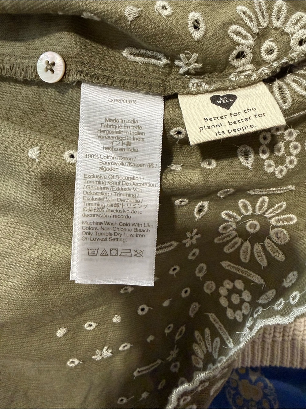 Madewell Embroidered Corduroy Square Neck Mini Dress Women’s XL Olive Gr - Picture 15 of 15